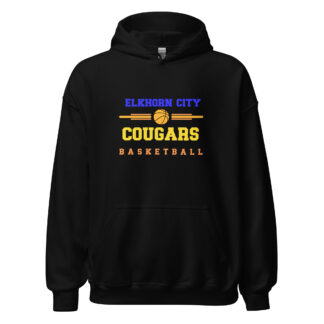 Elkhorn City Cougars Basketball 9 Unisex Hoodie