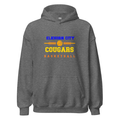 Elkhorn City Cougars Basketball 9 Unisex Hoodie - Image 9