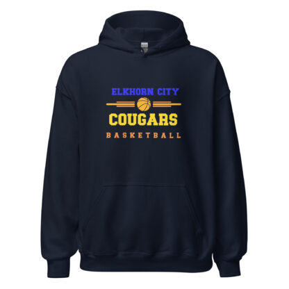 Elkhorn City Cougars Basketball 9 Unisex Hoodie - Image 5